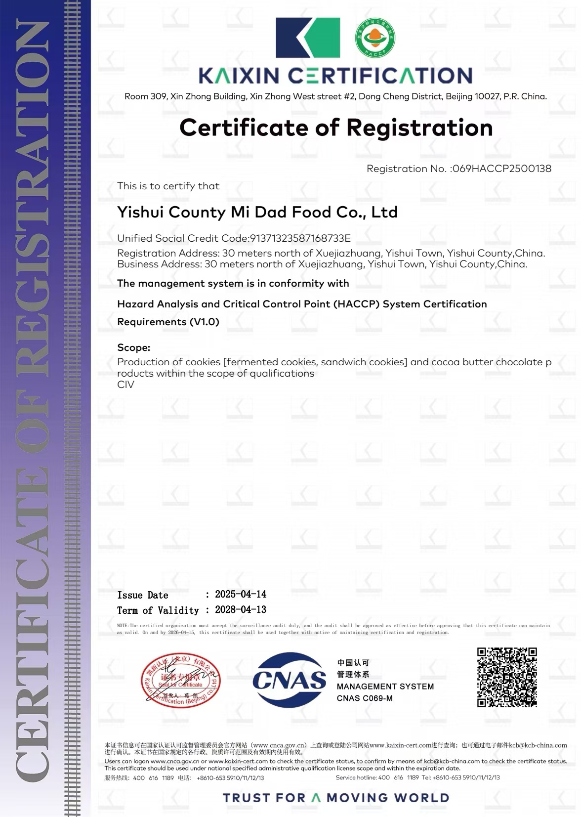 Certificate of Registration